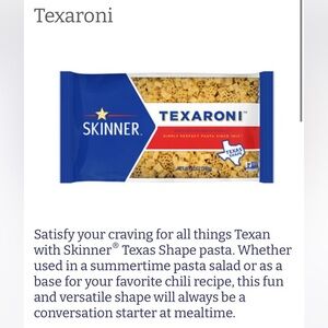 Limited edition Skinner Texas Shaped Pasta, Texaroni